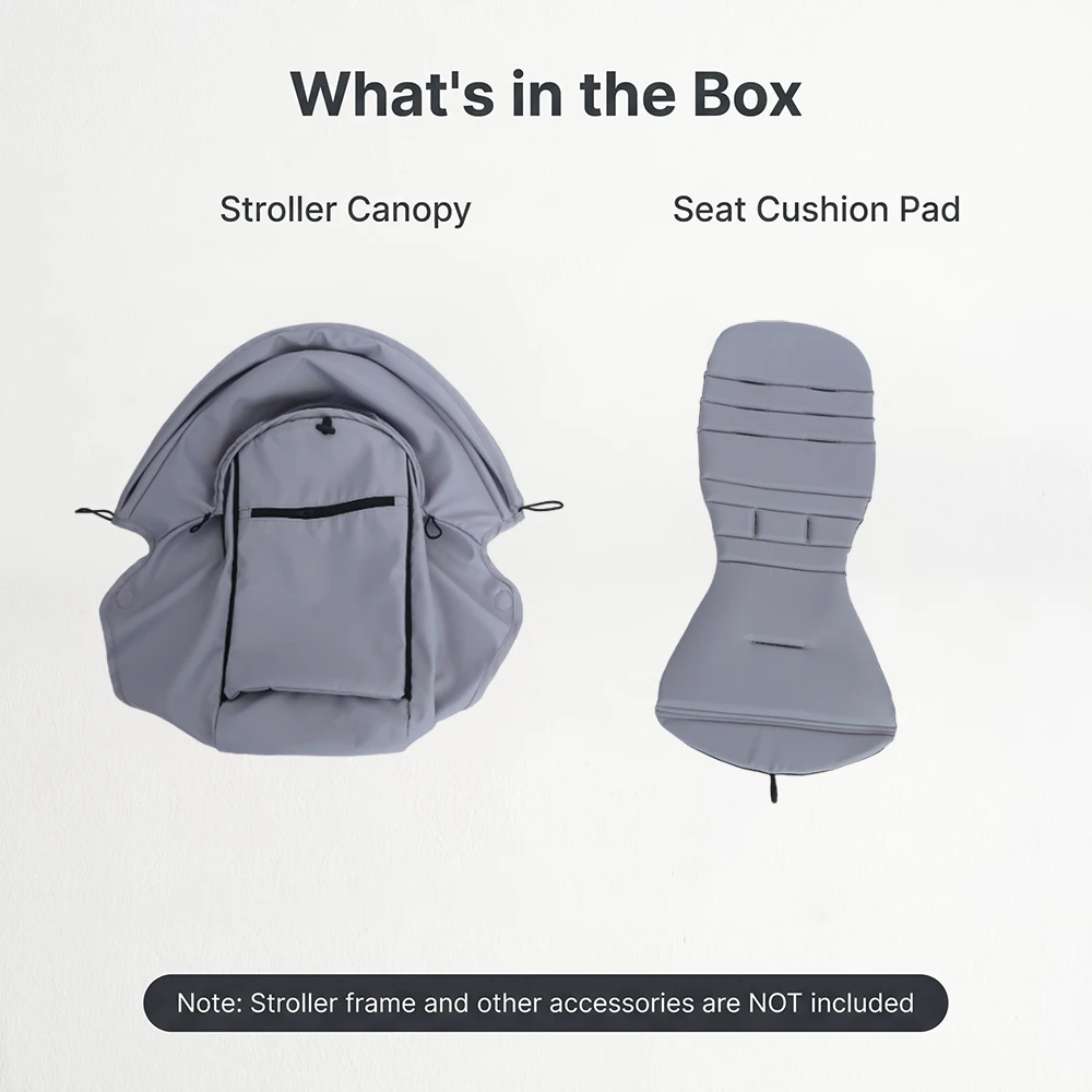 175 °   Juego de 2 piezas: Capota para Cochecito y Cojín de Asiento Compatible con YOYO 1/2/3, Impermeable, Protección UV, Accesorios para Cochecito de Bebé