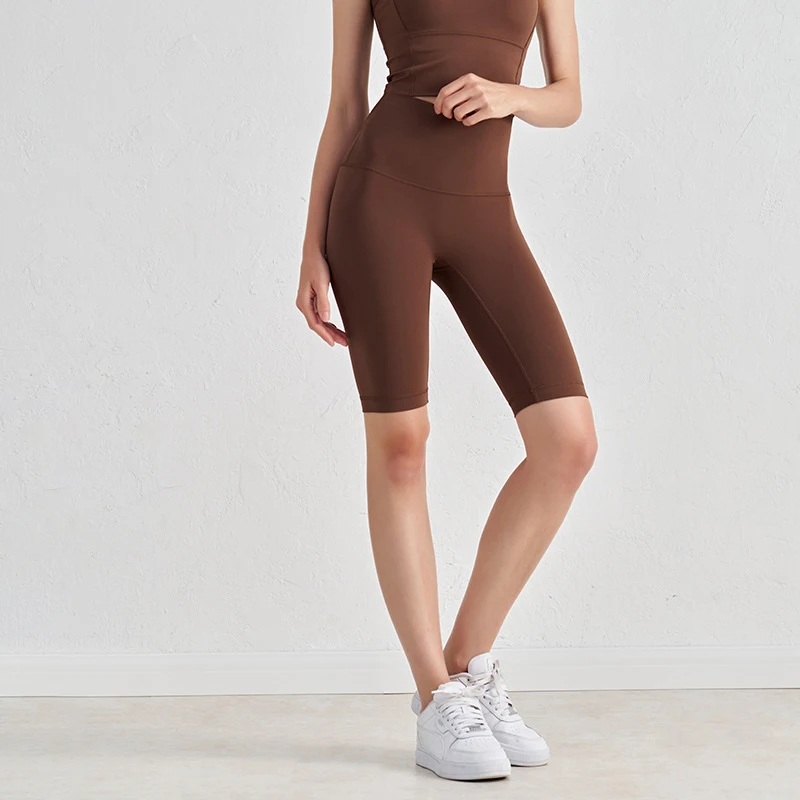 SOISOU pantalones cortos de nailon para mujer, pantalones cortos para gimnasio, Yoga, ciclismo, cintura alta, elásticos, transpirables, sin línea T, ropa deportiva para mujer en 24 colores