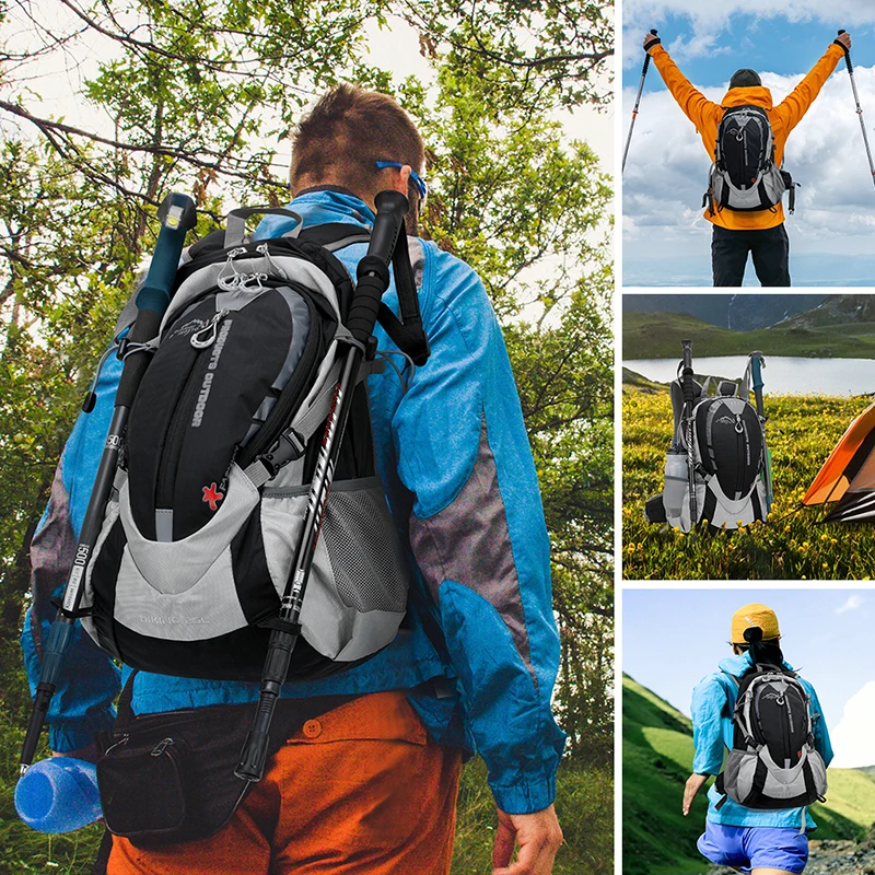 Mochila hidratante para montañismo de 25L, mochila para correr, ciclismo, bicicleta y motocicleta, senderismo en maratón con bolsa de agua de 2L