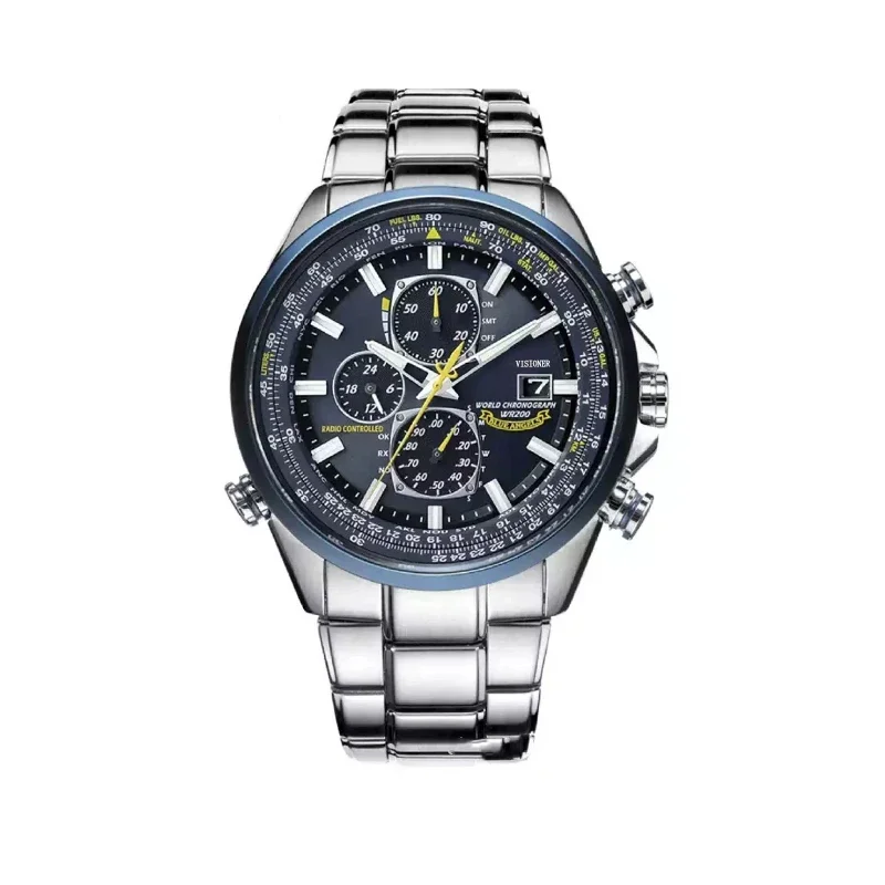 Reloj de Cuarzo para Hombre de Alta Calidad, Lujoso, Luminoso, Multifunción, Cronógrafo, Automático, de Acero Inoxidable, Regalos para el Día del Padre