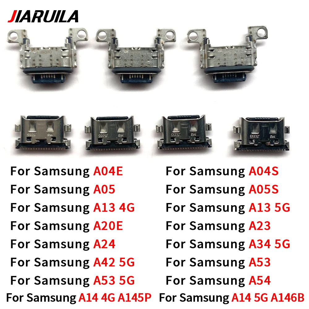 100 Uds puerto de carga USB para Samsung A04E A04S A05 A05S A13 4G A13 5G A14 A145P A146B A20E A23 A24 A34 A42 A54 A53 5G