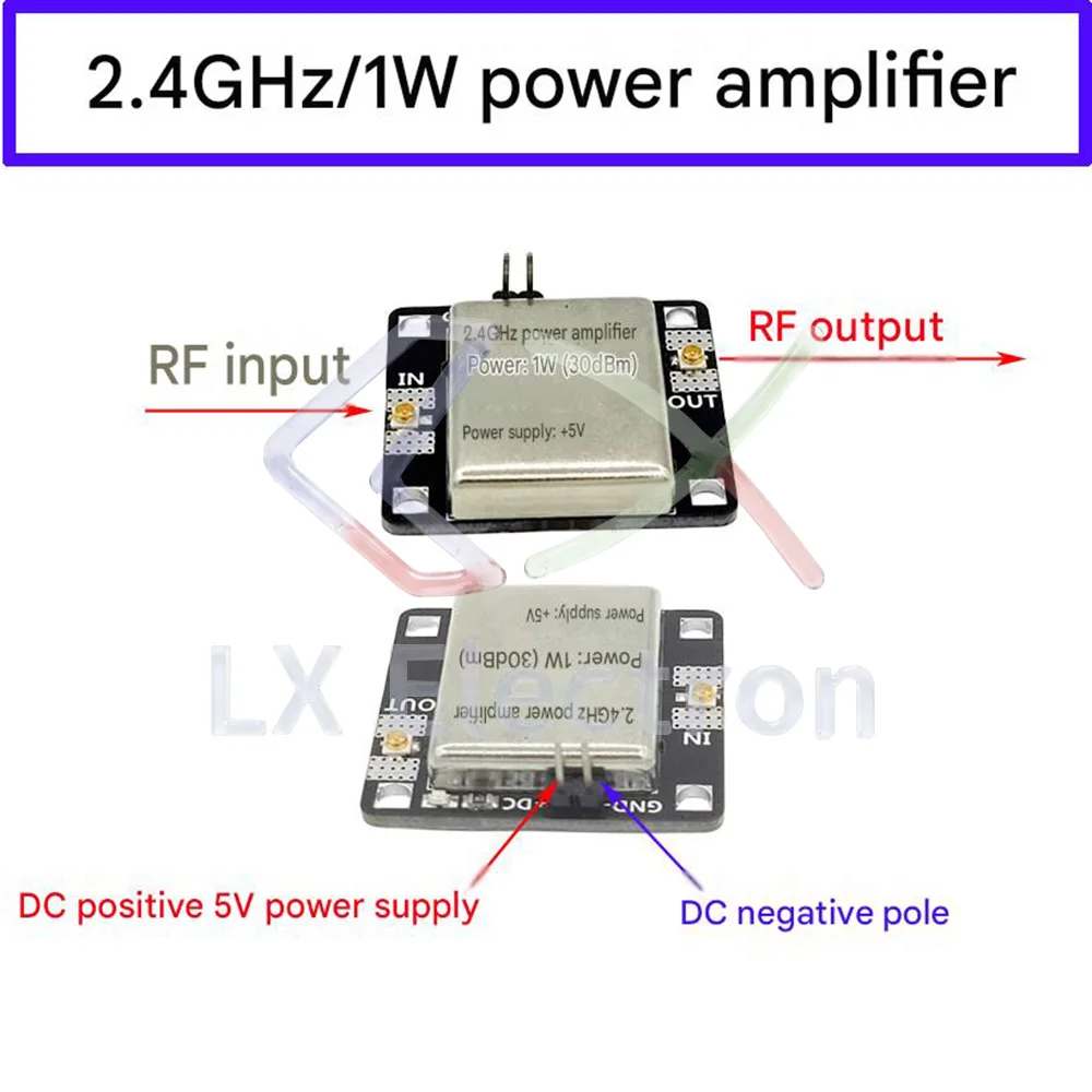 Módulo amplificador de potencia de 2,4 GHz y 1 W, módulo amplificador de RF PA, 1 unidad/lote