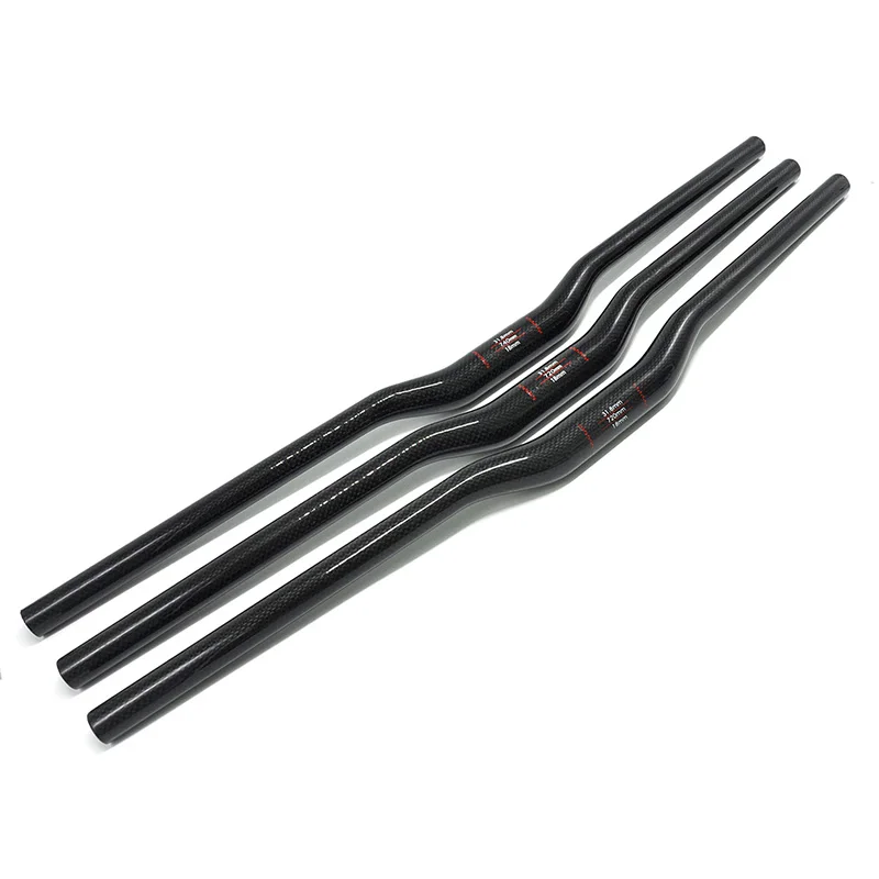 Manillar de Carbono NO TRADEMARK para Bicicleta de Montaña, Manillar de Carbono MTB 3K 31.8*600 760mm, Manillar en Forma de Golondrina