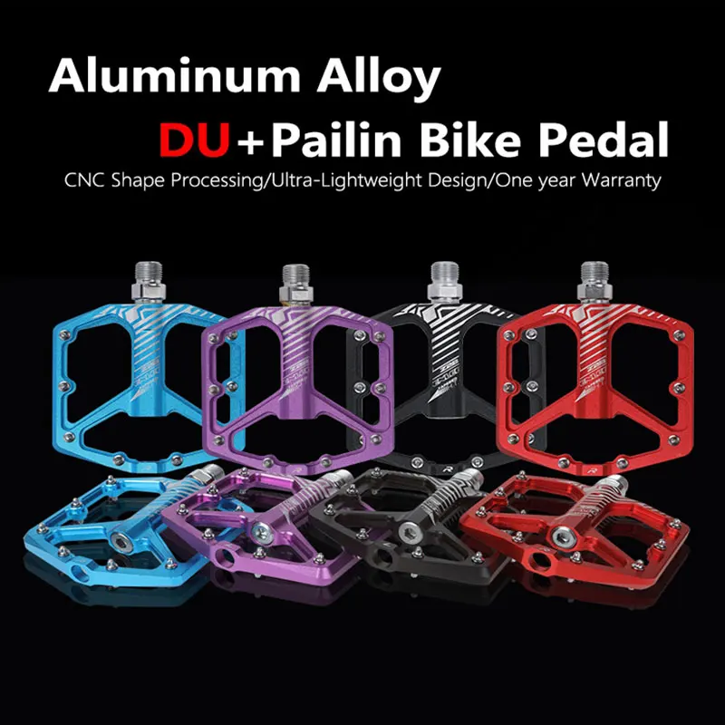ENLEE-Pedal de bicicleta de montaña, aleación de aluminio, ancho, plano, XC, DH, ultraligero, piezas BMX