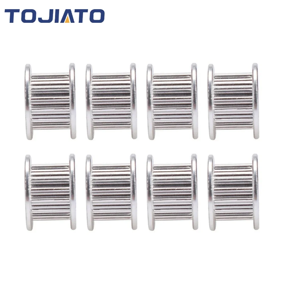 Polea de distribución tensora GT2, diámetro de rueda de 16/20 dientes, 3/5mm, ancho de dientes de engranaje de aluminio de 6/10mm para impresora Reprap Ender 3 CR10, 2/4/6 Uds.