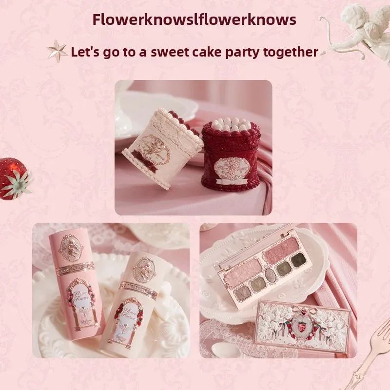Set de Maquillaje Flower Knows Little Angel Bunny Garden, Brillo Labial, Rubor, Joyería, Kit de Regalo de Cumpleaños Flower Knows