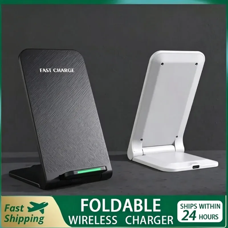 Estación de carga inalámbrica para iPhone 15, 14, 13, 12, 11 Pro Max, soporte para teléfono, cargador de carga rápida para Samsung, Xiaomi, plegable