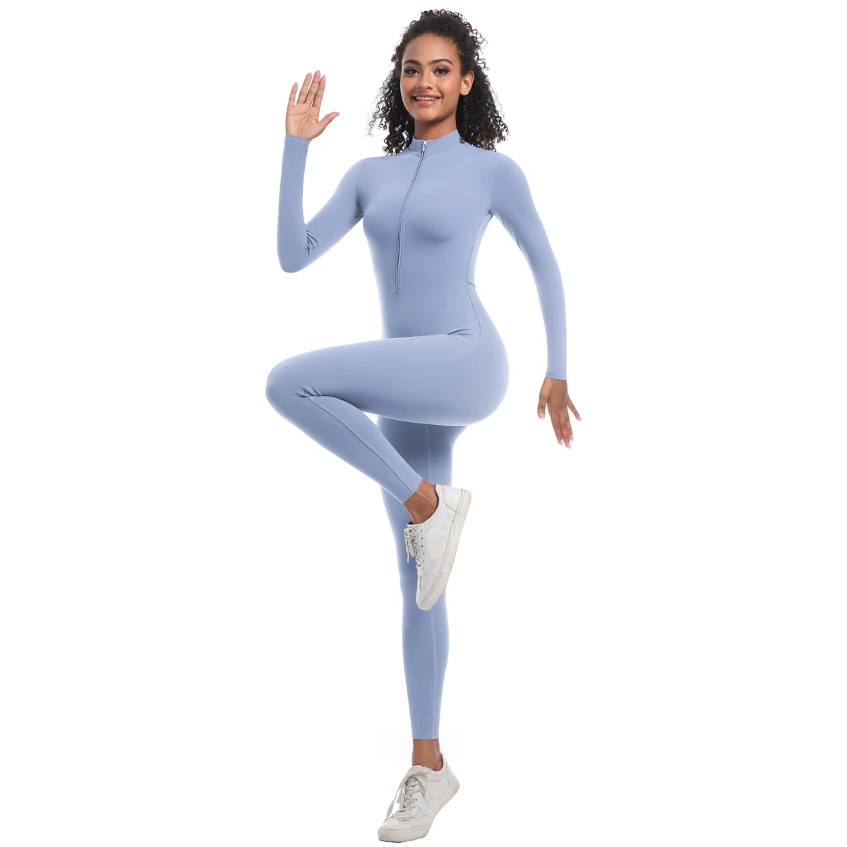 Mono deportivo para mujer, ropa moldeadora sin costuras, ajustado, mono deportivo de manga larga, traje deportivo para Fitness, traje de Yoga