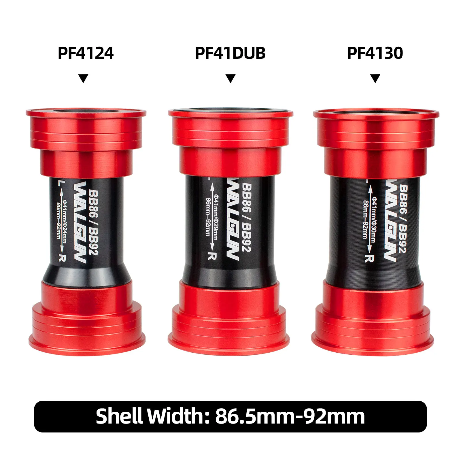Soporte inferior de cerámica para bicicleta, piezas de manivela para bici de carretera, BB86, BB92, PF4124, PF4130, PF41DUB, 41mm, 24mm, 30mm, 29mm, DUB Gxp 105