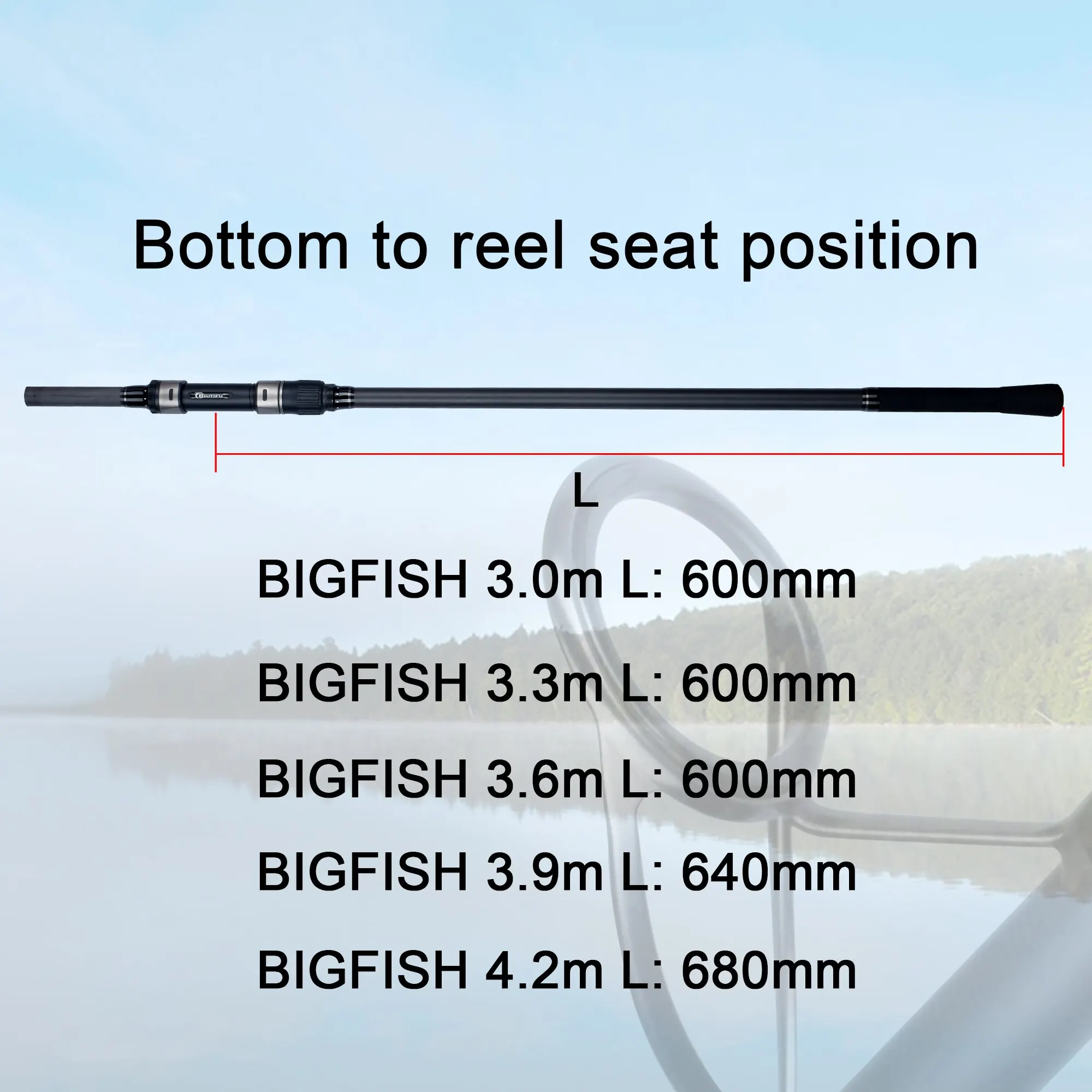 Barra de pesca BIUTIFU BIGFISH Carp Surfcasting Rock 3,0/3,6/3,9/4,2/4,5 m T800Carbon 3,5 LB Shore Casting 40-200g
