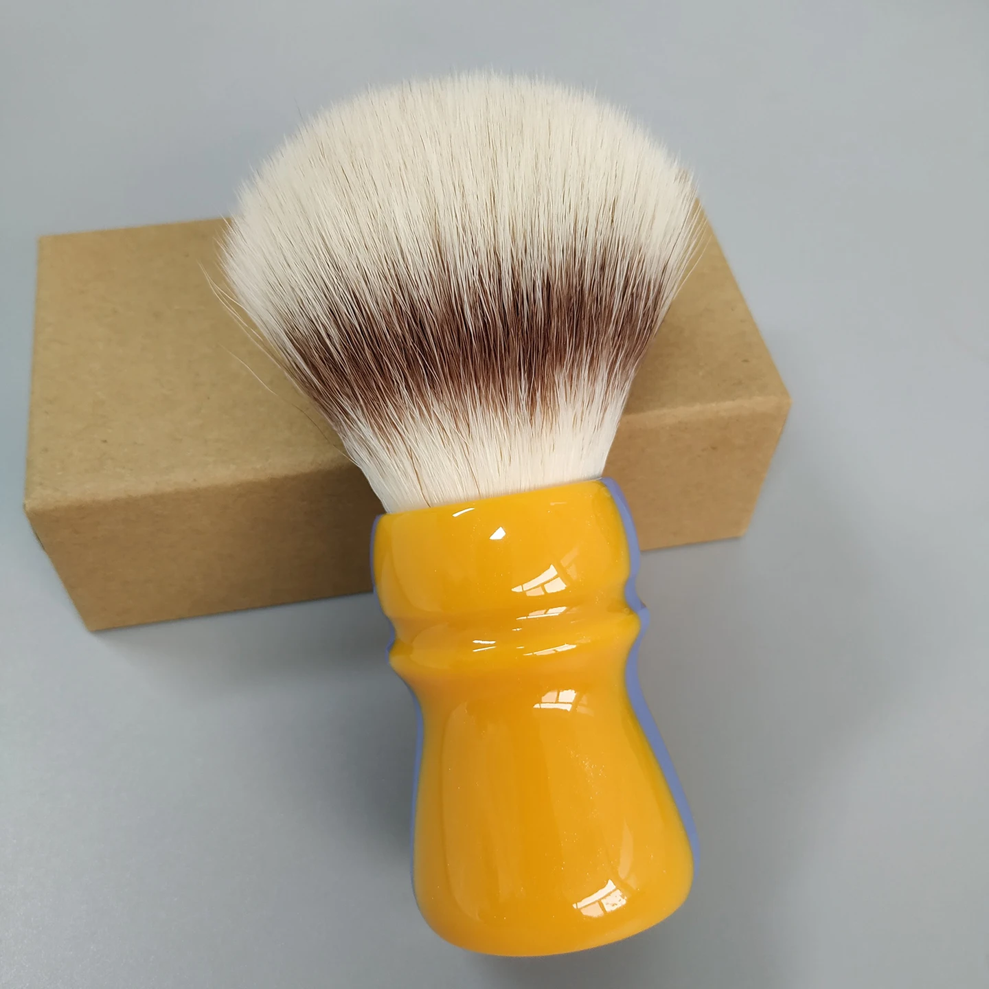 Dscosmetic Nuevo pincel de afeitar de pelo sintético suave FL para hombre, para afeitado en húmedo con mango F1