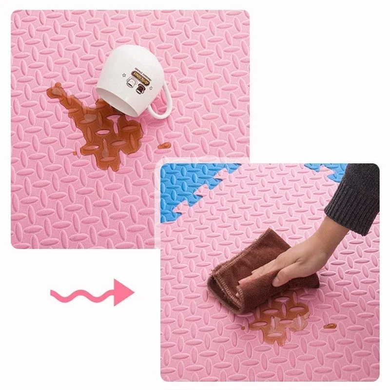 12 Uds. Alfombra de espuma para juegos de bebés, tapete de rompecabezas para niños, baldosas de ejercicio entrelazadas, baldosas de suelo, alfombra de juguete, alfombra suave 30*30*1cm