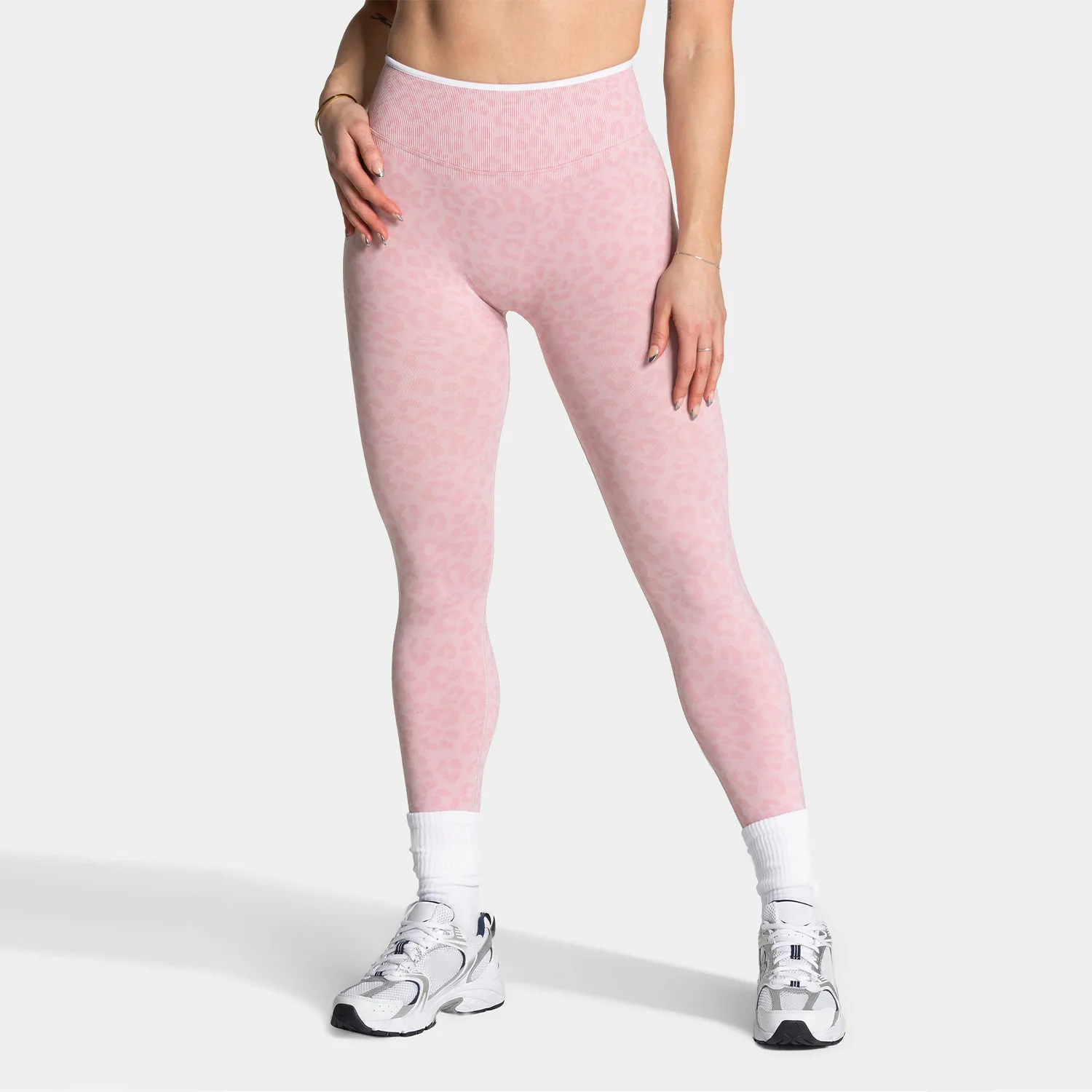 Leggings de Yoga de Cintura Alta para Mujer, Sin Costuras, para Fitness, Running, Entrenamiento, Gimnasio, con Efecto Push-Up, Estampado de Leopardo, Leggings Moldeadores y Reafirmantes