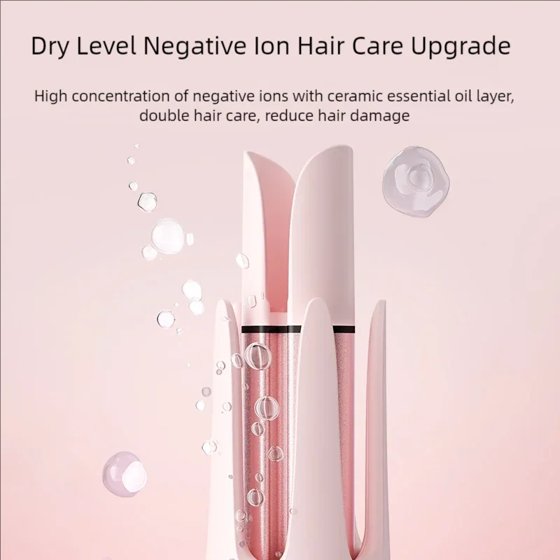 Rizador de Pelo Automático de 32 mm, Rizador de Pelo Giratorio de Cerámica, Herramienta Profesional para Ondular el Pelo, Rizador de Pelo para Cabello Largo