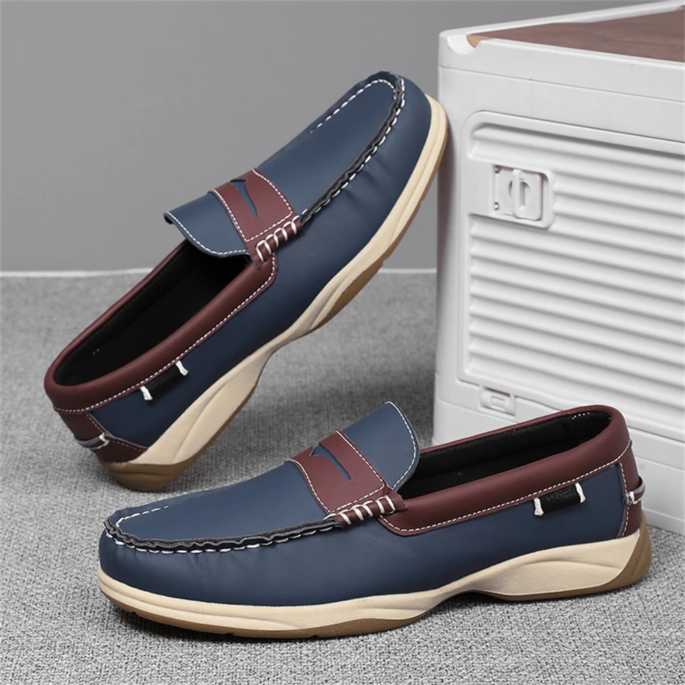 Mocasines casuales de negocios para hombres, zapatos para viajes de oficina y vacaciones, zapatos formales con suela de TPR elegantes y duraderos