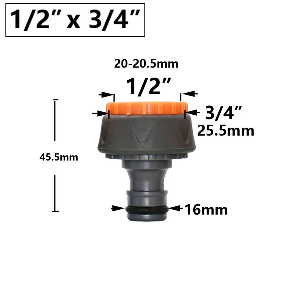 Conector de manguera de jardín de riego de 1/4 ", 1/2", 3/4", 1 ", grifo de jardín, acoplador de tetinas de 16mm, sistema de riego por goteo, accesorios de parada de agua