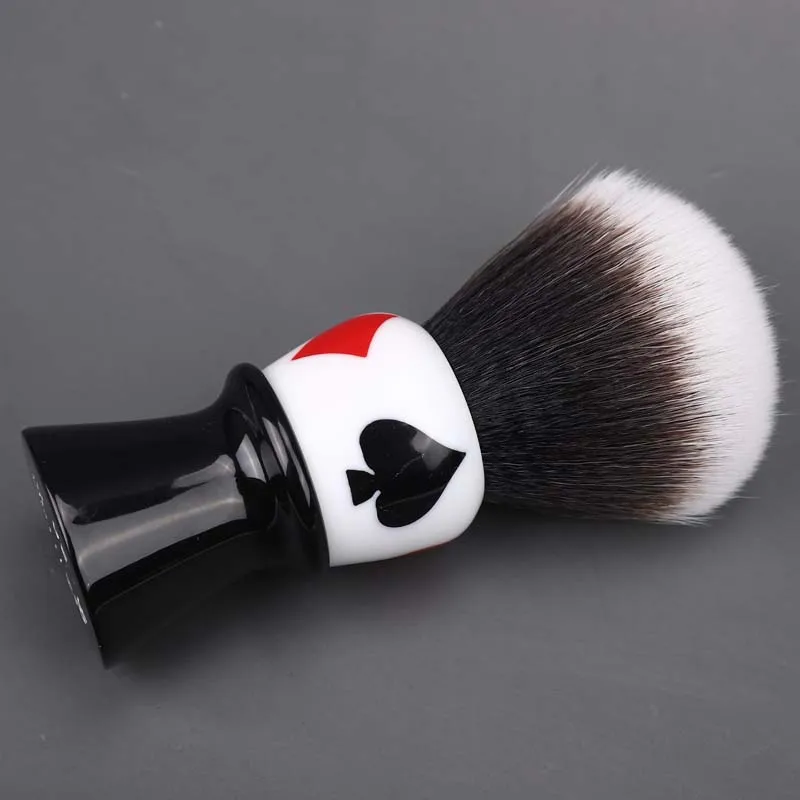 Brocha de Afeitar para Hombre YAQI Casino Clubs de 26 mm con Mango de Resina y Pelo Sintético, Nudo Husky, para Afeitado en Húmedo
