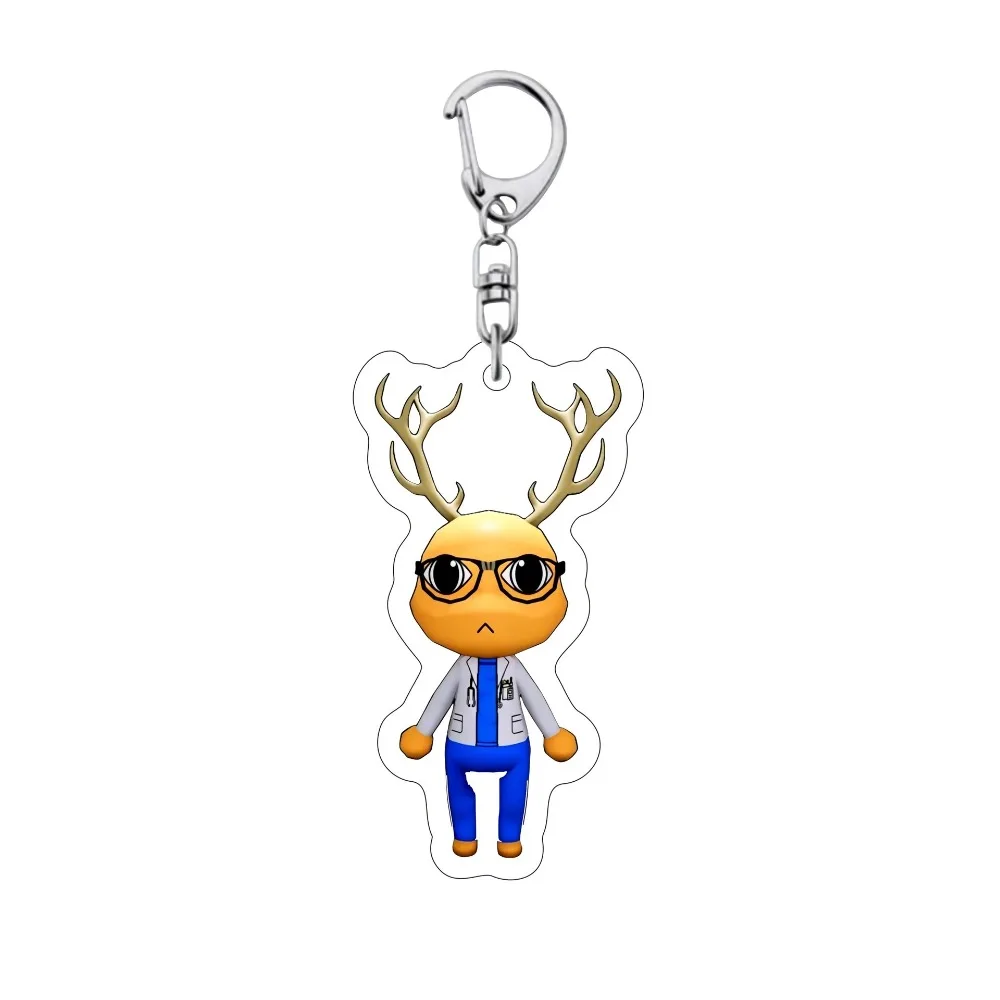 Llavero de acrílico con personaje de Hospital de Animales de Terror, accesorio para bolso del juego Hospital de Animales