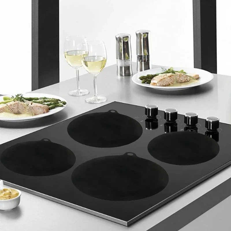 Estera de cocina de inducción, Protector contra arañazos para estufa de inducción, esteras de silicona multifuncionales para revestimientos de freidora de aire, 4 Uds.