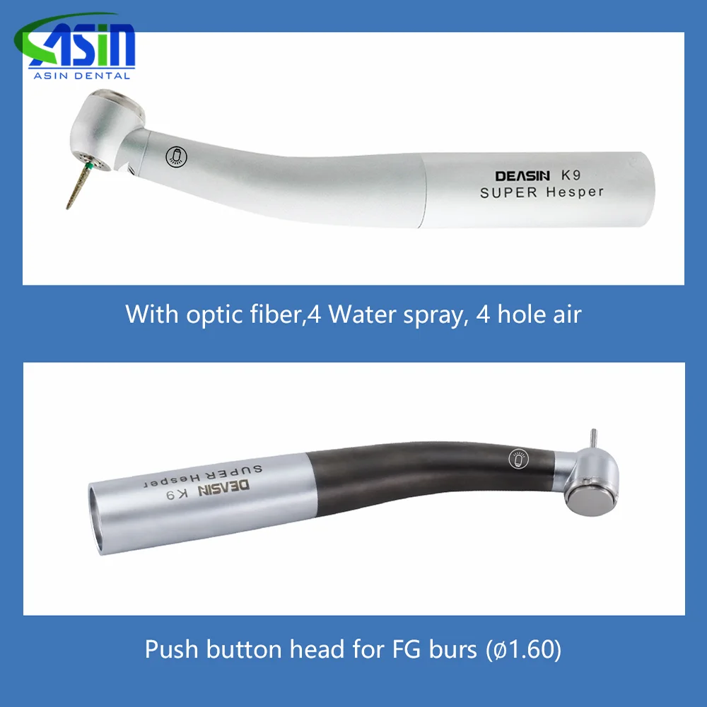 Pieza de mano de fibra óptica Dental, cabezal de torsión, turbina de aire, rodamiento de cerámica, herramienta de dentista Compatible con conectores KAVO de 2/4/6 orificios