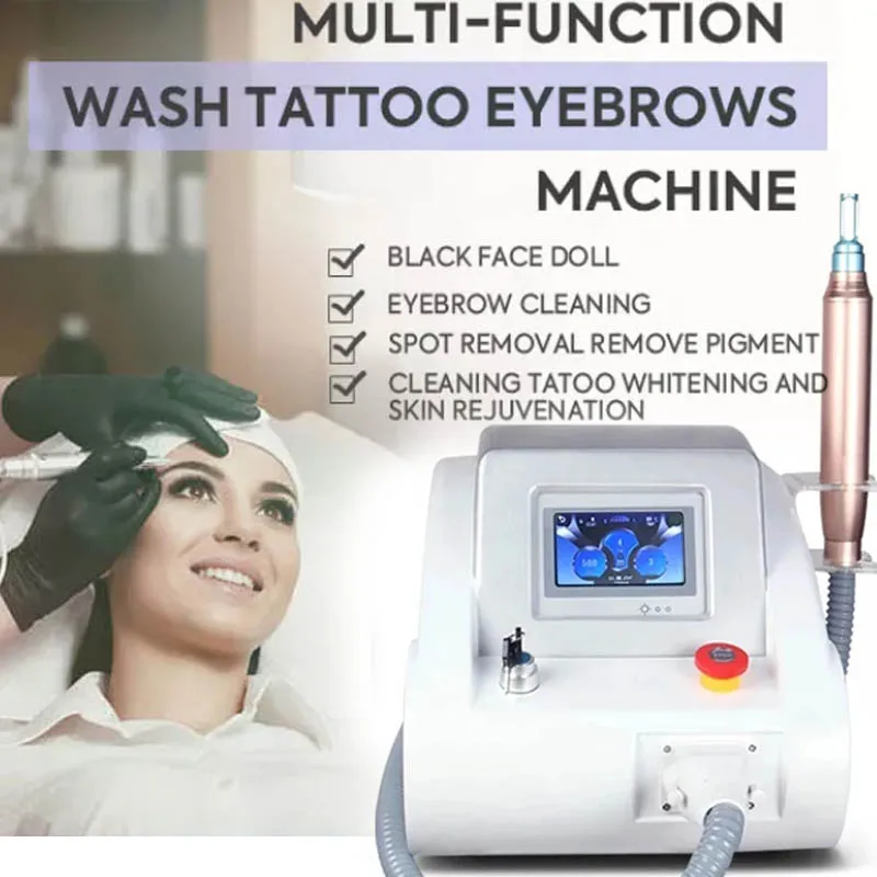 Máquina de eliminación de tatuajes con láser Pico Nd Yag conmutado Q, dispositivo láser, eliminación de pecas y rejuvenecimiento de la piel