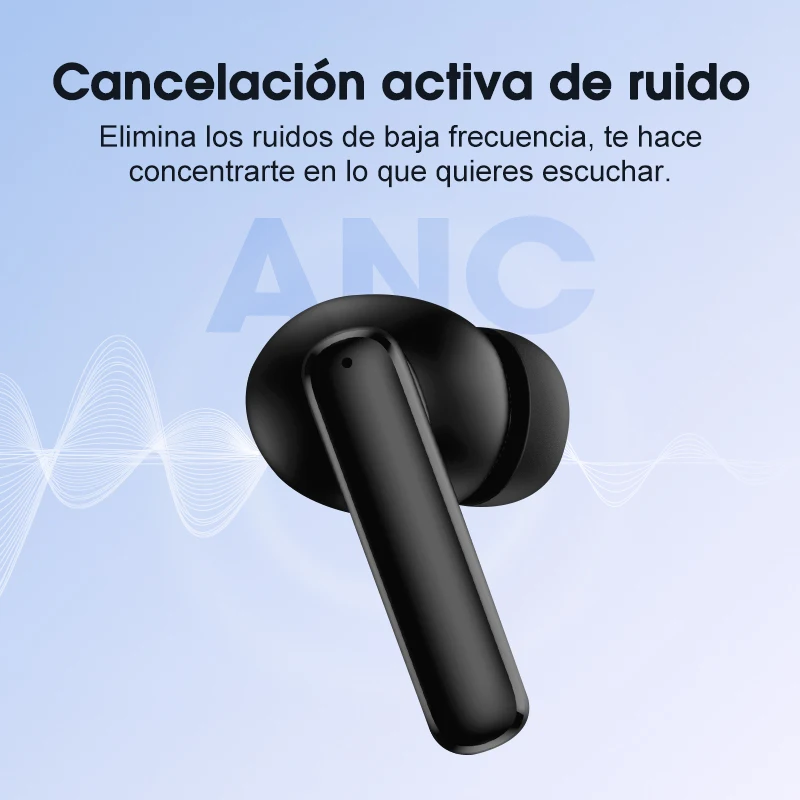 QCY-auriculares inalámbricos T13 ANC, cascos con Bluetooth 5,3, TWS, ANC, cancelación de ruido, 4 micrófonos, ENC, intrauditivos, manos libres