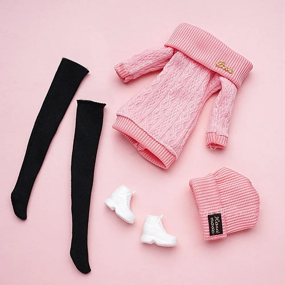 Conjunto de suéteres para muñecas, ropa informal, zapatos, sombreros, pantalones, ropa de invierno para niñas, accesorios de ropa para muñecas de 29 ~ 32cm, 1/6, 1 Juego