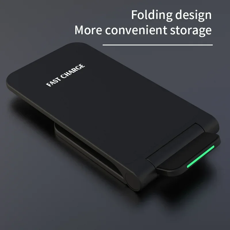 Estación de carga inalámbrica para iPhone 15, 14, 13, 12, 11 Pro Max, soporte para teléfono, cargador de carga rápida para Samsung, Xiaomi, plegable