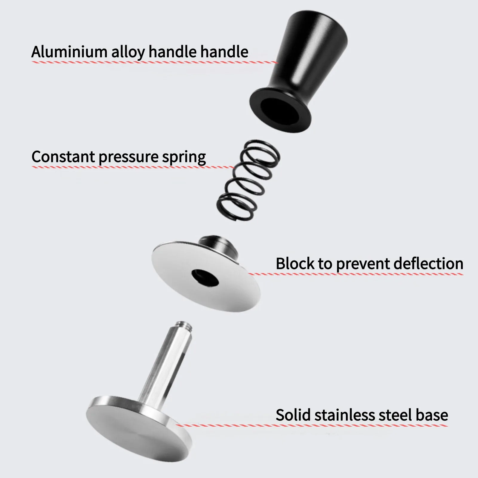 Tamper de café Barista con resorte calibrado, Tamper de acero inoxidable, 58mm, 53mm, 54mm, 51mm