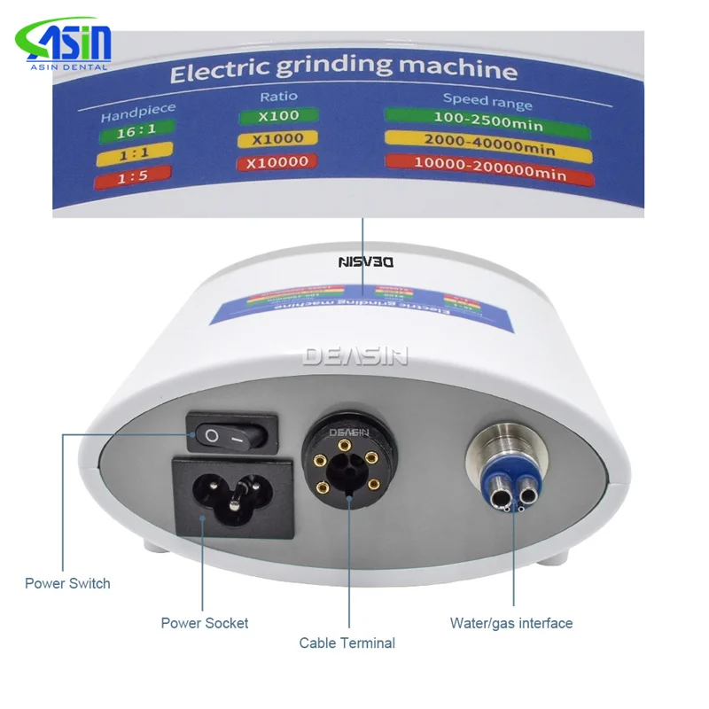 Kit LED de micromotor eléctrico Little Monster con pieza de mano creciente X95L 1:5 1:1 4:1 equipo Dental de contraángulo 2/4 orificios