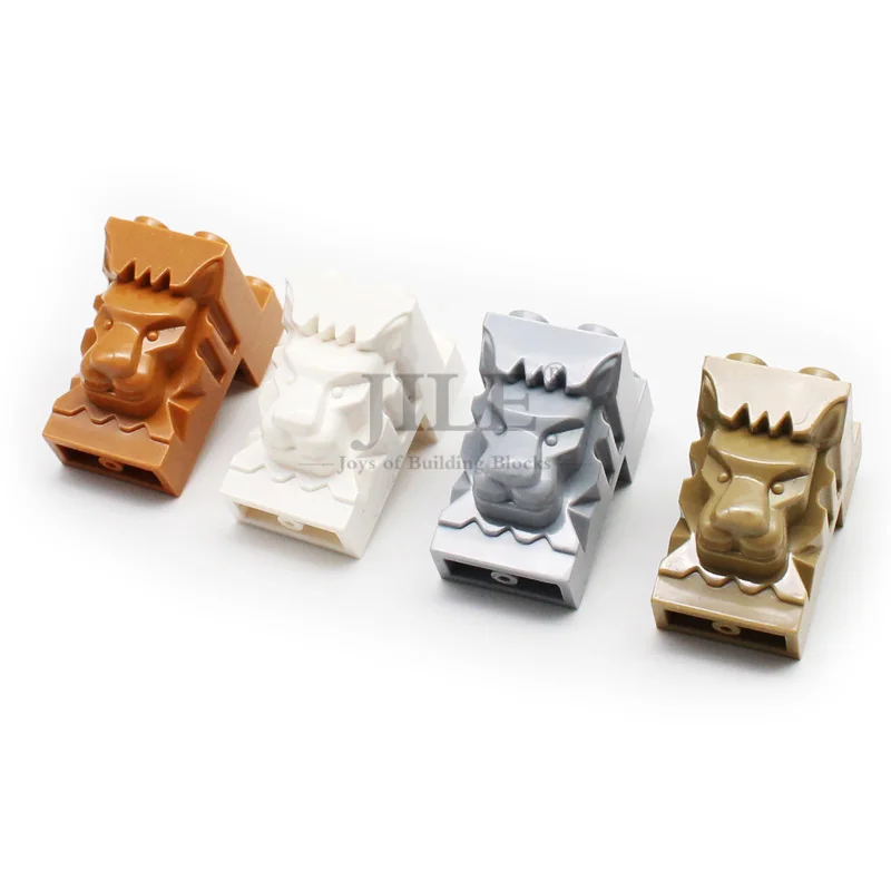 10 Uds. MOC 30274 bloques de construcción 2x3x3 cabeza de león ciudad pared vista de la calle decoración Compatible con juguetes de marcas para niños