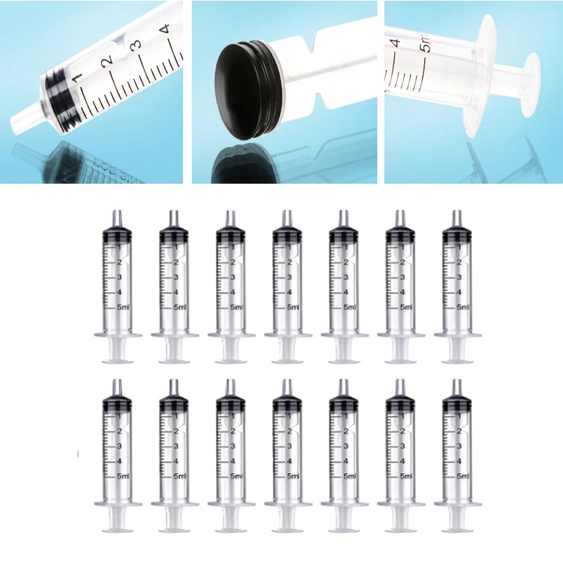 Tubo de jeringa de plástico de 5ML sin aguja con laboratorio hidropónico de plástico OPP herramienta de cocina de medición médica jeringa de muestra de nutrientes