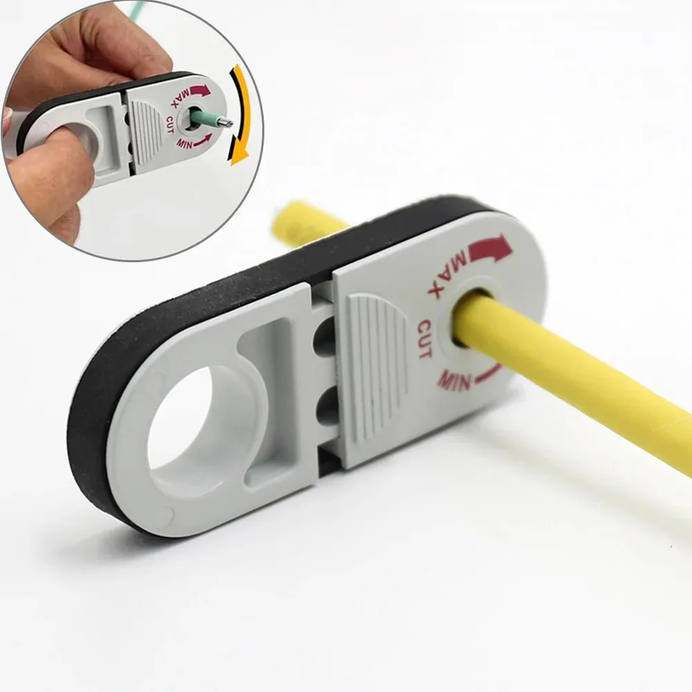 Herramienta Universal de Tamaño de Bolsillo para Pelar Cables Coaxiales, Herramienta Profesional para Pelar Cables de Red Rápidamente