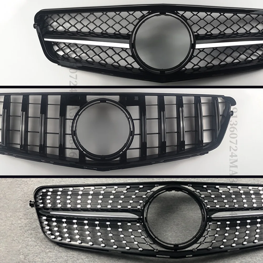 Partida perfecta parrilla de parachoques delantero para Mercedes Benz C W204 C204 S204 2007-2014 C180 C200 C250 C300 AMG GT Diamond Tuning