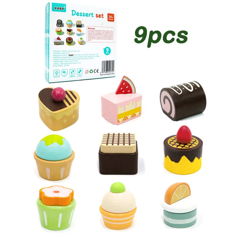 Juego de cocina de madera, platos de simulación Montessori, accesorios para platos, juego de cocina, juguete para niños pequeños, regalos de 3 años o más