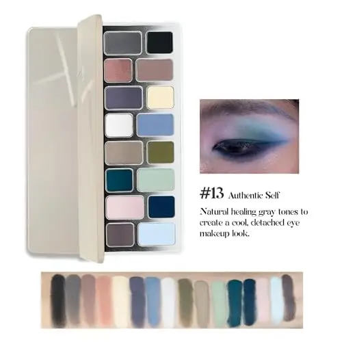 Paleta de Sombras de Ojos Cheeryep Aauthcntice Sell Qianyan de 16 Colores, Rosa, Marrón, Azul Vaquero, Multicolor, Mate, Perlado, Maquillaje de Ojos Ahumado