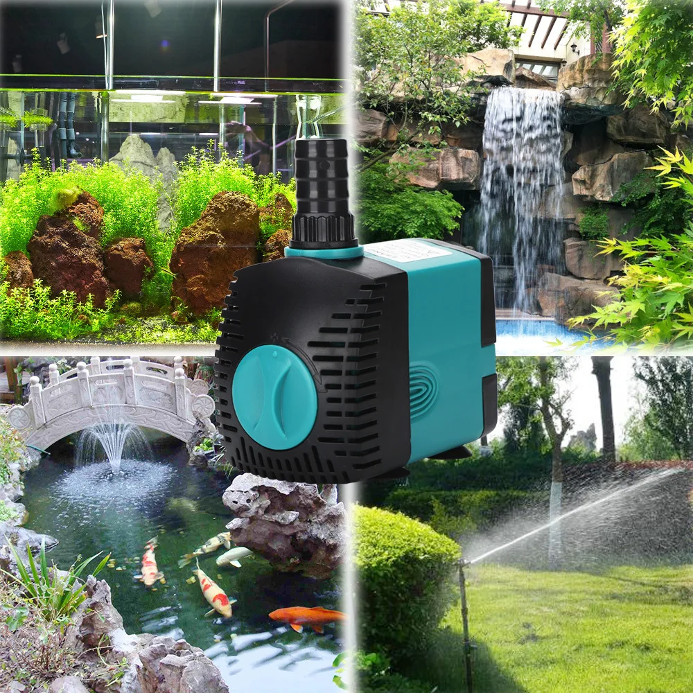 Bomba de fuente de agua sumergible ultrasilenciosa de 3-60W, filtro para estanque de peces, bomba de agua para acuario, fuente de tanque, UE, EE. UU., 220V-240V