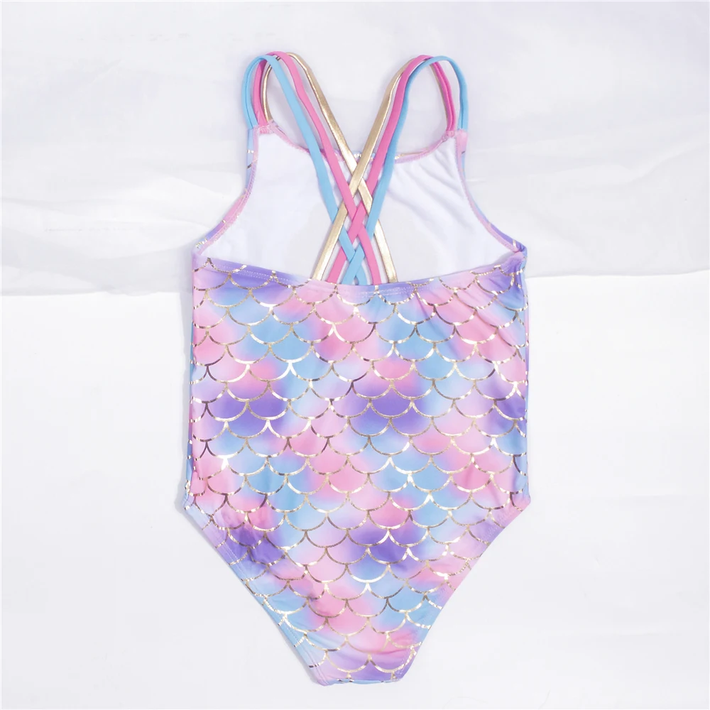 Traje de Baño para Niñas con Diseño de Escamas de Pescado 2026, Bordado en Forma de Concha, Traje de Baño de Una Pieza para Niñas, Ropa de Playa, Monokini