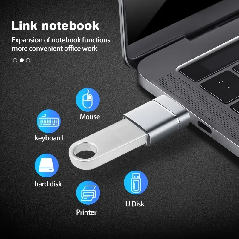 Adaptador de cargador USB 3,0 a tipo C OTG, conector tipo C a USB macho a tipo c, convertidor adaptable para PC, MacBook, coche, ipad, 2 uds.