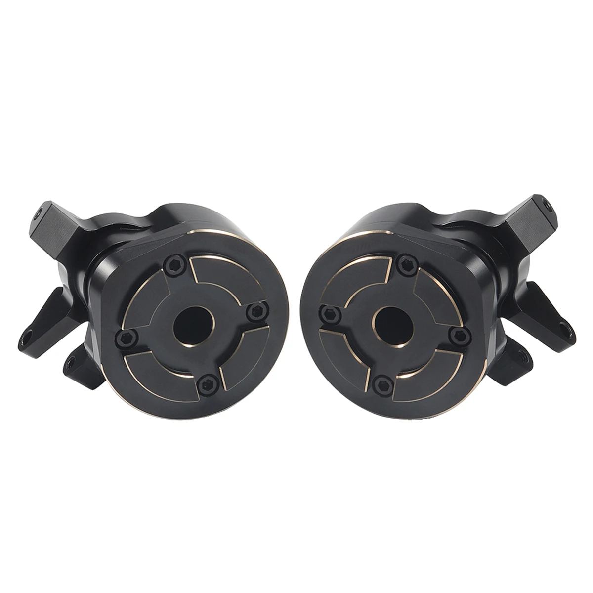 Juego de cubierta de Portal de nudillos de dirección de pesas de latón negro para Axial Capra SCX10 III AR45P SuperShafty CP44 Vanquish F9 carcasa de eje