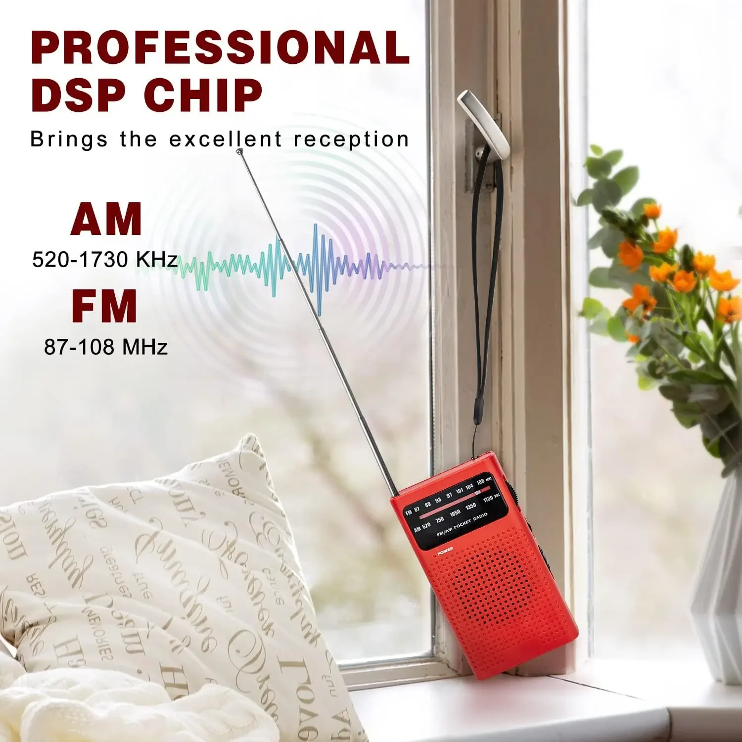 Supervivencia de emergencia Batería AA de banda completa Pequeña radio portátil Mini AM FM Puntero Radio de bolsillo para correr Compaing Viajes Analógico