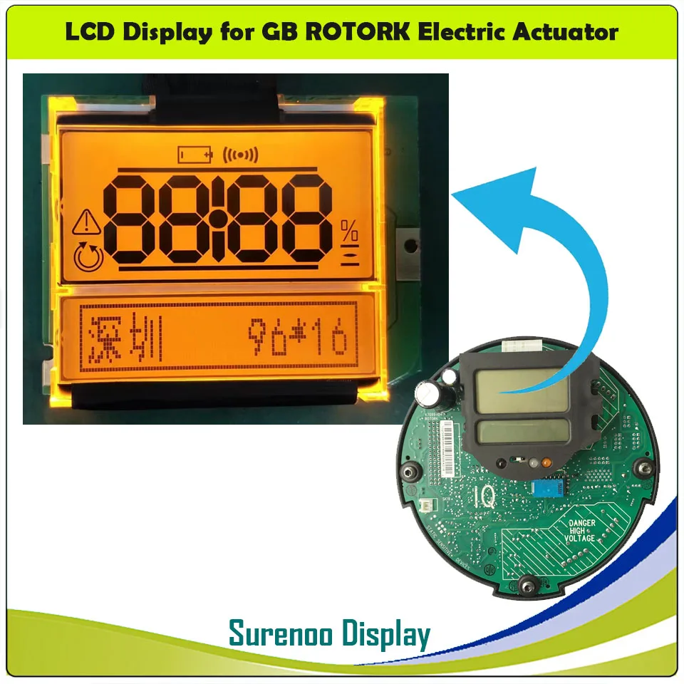 Surenoo nuevo H48140-01 111-3119-0592 pantalla del Panel del módulo LCD para reparación de reemplazo del actuador eléctrico GB ROTORK