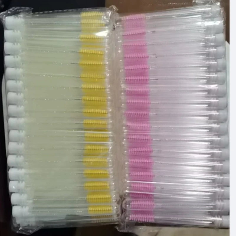 50 cepillos desechables para pestañas con tubo de extensión, varitas reutilizables para rímel y aplicadores de cejas