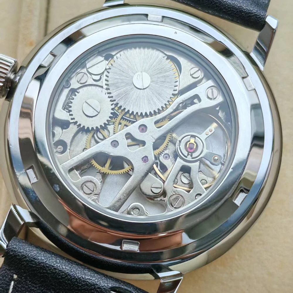 Reloj de Pulsera Mecánico Minimalista, Unisex, Movimiento Automático, Cristal Vintage, Diseño de Marca
