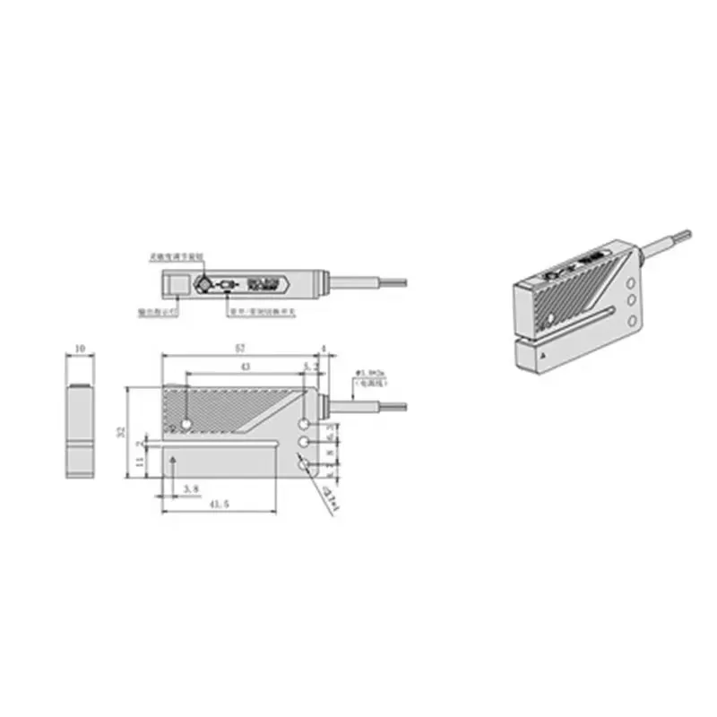 Sensor de contador de alta calidad PUD-100N PUD-100NP-M8 NPN PNP Sensor de etiquetas autoadhesivo cáscara interruptor fotoeléctrico PUD-050NP