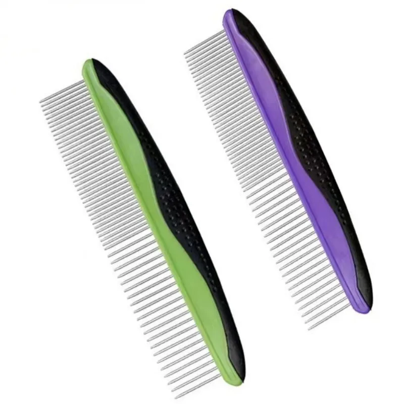 Peine portátil de acero inoxidable para perros, cepillo para perros, peine para perros, nudo de pelo, masaje de apertura, cepillo para gatos, aseo de mascotas, Herramientas de limpieza