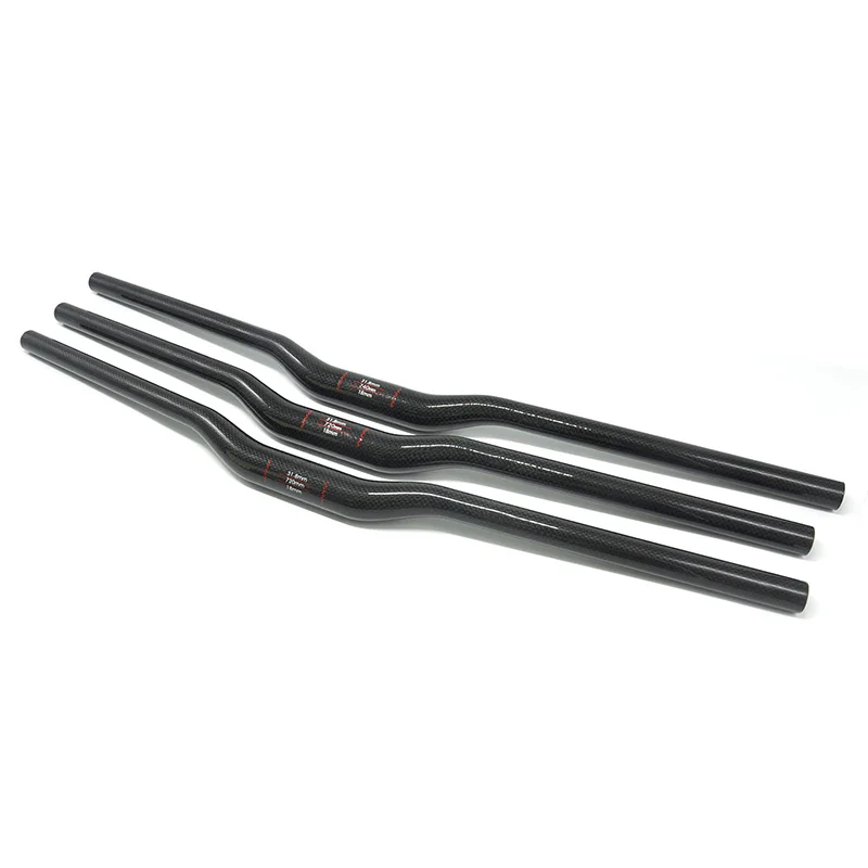 Manillar de Carbono NO TRADEMARK para Bicicleta de Montaña, Manillar de Carbono MTB 3K 31.8*600 760mm, Manillar en Forma de Golondrina