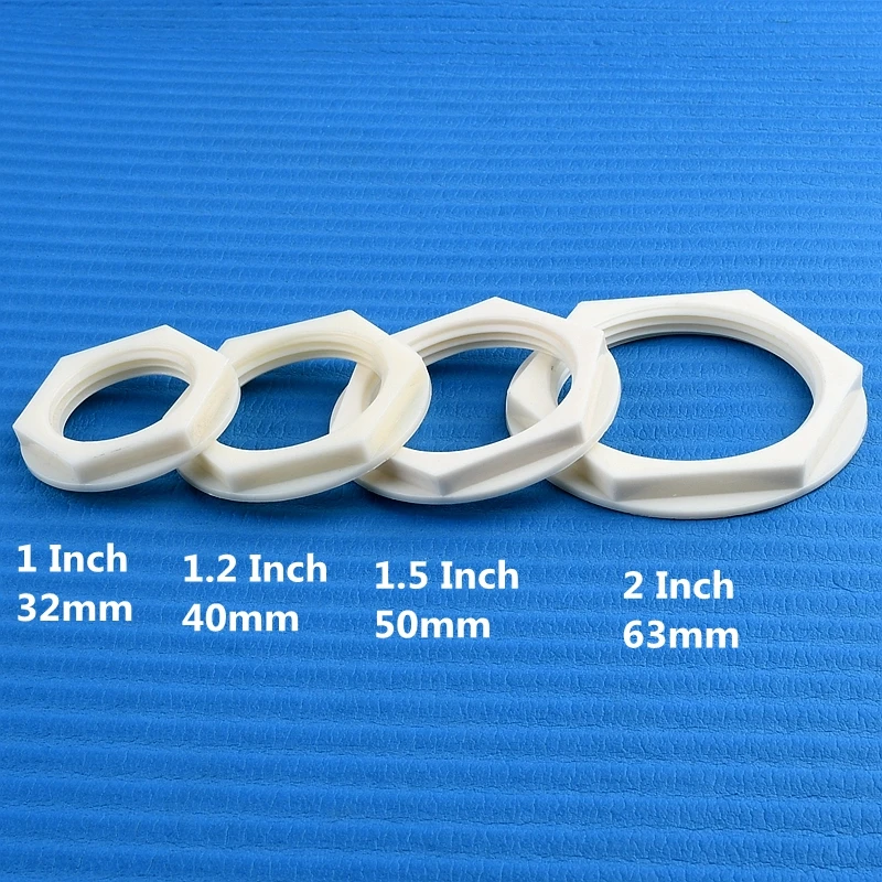 2~100 UNIDADES Tornillo de pagoda de plástico de nylon blanco con rosca hembra de 1/2~2 pulgadas para microirrigación de jardín, accesorio de fijación hexagonal