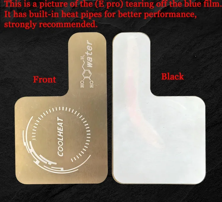 Placa de tubo de calor para enfriador de teléfono móvil, placa uniforme de disipación, aumenta el área de disipación de calor, hoja de aluminio con imán