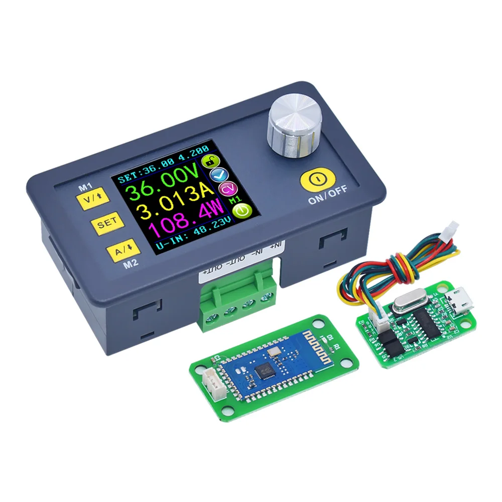 Módulo de Fuente de Alimentación Reductora de Voltaje DC-DC LIZAO DPS5005 50V 5A, Convertidor Regulado Ajustable con Pantalla de Voltímetro y Comunicación